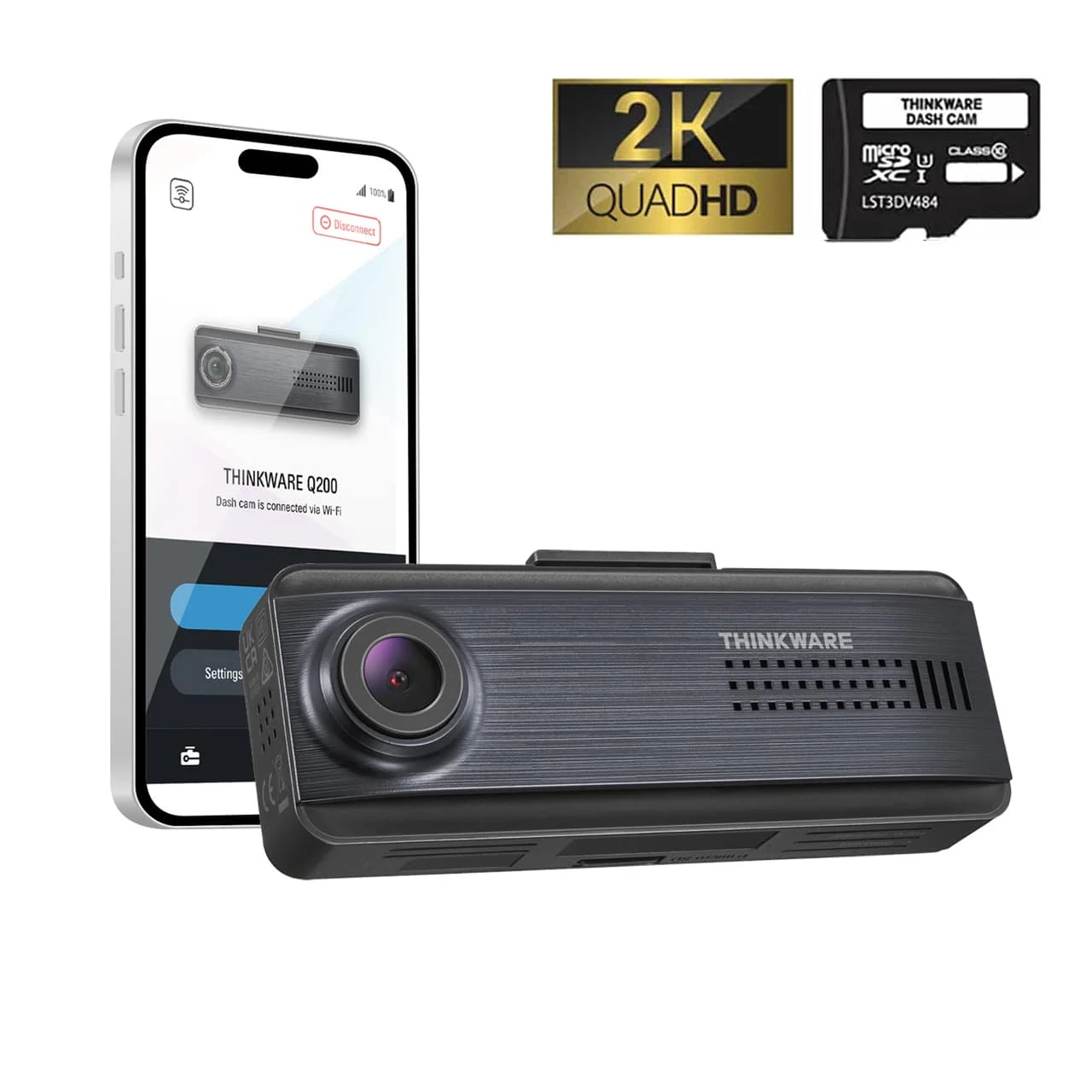 Thinkware Dash Cam Q200 Front & Rear