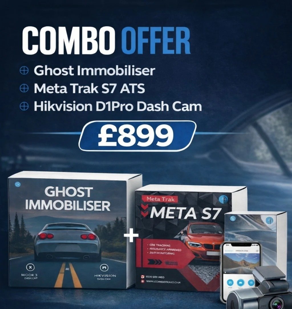 Ghost Immobiliser + Meta Trak S7 ATS + Hikvision D1Pro Dash Cam