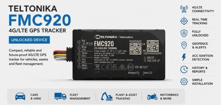 Teltonika FMC920 GPS Tracker 4G/LTE